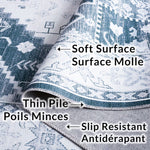 Charger l'image dans la visionneuse de galerie, Tapis de couloir d'intérieur lavable en machine Safavieh Arizona Catriona, gris vert/ivoire, 2 pi 6 po x 8 pi