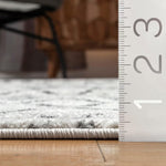 Charger l'image dans la visionneuse de galerie, Tapis d'intérieur ovale nuLOOM Moroccan Blythe Gris 90 cm x 150 cm