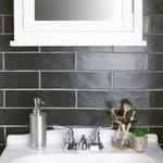 Load image into Gallery viewer, Merola Tile Chester Matte Nero 3 in. x 12 in. Ceramic Wall Tile (5.72 sq. ft./Case)