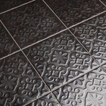 Load image into Gallery viewer, Merola Tile Triplex Valverde Black 7-3/4 in. x 7-3/4 in. Ceramic Wall Tile (11.11 sq. ft./Case)