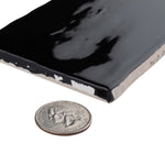 Load image into Gallery viewer, Merola Tile Castillo Black 3 in. x 12 in. Ceramic Wall Tile (5.72 sq. ft./Case)