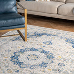 Load image into Gallery viewer, nuLOOM Vintage Lindsay Persian Blue 3 ft. x 5 ft. Oval Indoor Rug