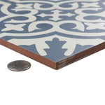 Load image into Gallery viewer, Merola Tile Berkeley Blue 17-5/8 in. x 17-5/8 in. Ceramic Floor and Wall Tile (13.14 sq. ft./Case)Merola Tile Berkeley Blue 17-5/8 in. x 17-5/8 in. Ceramic Floor and Wall Tile (13.14 sq. ft./Case)