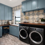 Load image into Gallery viewer, Merola Tile Artisan Azul Decor 13 inch x 13 inch Ceramic Floor and Wall Tile 12.2 sq. ft./case – Patterned Low Sheen Finish
