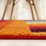 Charger l'image dans la visionneuse de galerie, Tapis contemporain à rayures multicolores style rétro arc-en-ciel JONATHAN Y, 1,2 m x 1,8 m