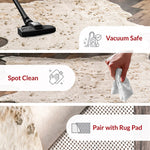 Charger l'image dans la visionneuse de galerie, Tapis d'intérieur nuLOOM Iraida en fausse peau de vache blanc cassé 1,2 m x 1,5 m