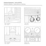 Charger l'image dans la visionneuse de galerie, Carrelage mural en céramique pressée brillante Anatolia 5 pouces x 5 pouces, motif coton marocain