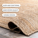 Load image into Gallery viewer, nuLOOM Hand Woven Rigo Jute Rug Natural 2 ft. 3-inch x 4 ft. Indoor Oval Rug