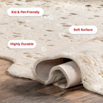 Charger l'image dans la visionneuse de galerie, Tapis d'intérieur nuLOOM Iraida en fausse peau de vache blanc cassé 1,2 m x 1,5 m