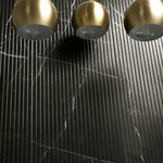 Load image into Gallery viewer, MSI UrbanSlat Marmiro Noir 16 in. x 48 in. Fluted Matte Ceramic Wall Tile – Marble Look (15.51 sq. ft./Case)