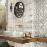 Charger l'image dans la visionneuse de galerie, Merola Tile Revival Memory Mini Ceramic Floor and Wall Tile 4 inch Width 4 inch Length 12.72 sq ft/case Patterned Glossy Finish