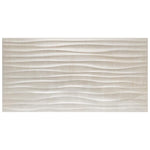 Load image into Gallery viewer, Merola Tile Deco Dubai Pearl Porcelain Wall Tile 0.31 inch Thick x 12.5 inch Wide x 24.5 inch Long – 10.96 sq. ft./Case, Textured Semi-Gloss Finish