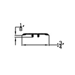 Charger l'image dans la visionneuse de galerie, Moulure en T en vinyle Zamma Gray Fig de 5/16 po d'épaisseur x 1 3/4 po de largeur x 72 po de longueur