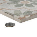 Charger l'image dans la visionneuse de galerie, Merola Tile D’Anticatto Decor Florence Porcelain Floor and Wall Tile 8.75 inch x 8.75 inch x 0.38 inch – 11.25 sq. ft./Case, Matte Textured Rustic Finish