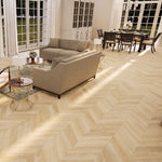 Charger l'image dans la visionneuse de galerie, Revêtement de sol en vinyle imperméable de luxe Lifeproof Chevron Dusk Cherry 8 mm x 12 po l x 28 po L 22 mil Click Lock (18,87 pi²/boîte)