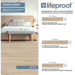 Charger l'image dans la visionneuse de galerie, Revêtement de sol en vinyle de luxe imperméable Lifeproof Vesinet Oak 7 mm x 8,7 po l x 59,4 po L 22 mil Click Lock (25 pi²/boîte)