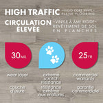 Charger l'image dans la visionneuse de galerie, Revêtement de sol en vinyle imperméable de luxe Lifeproof Dusk Cherry 7 mm x 8,7 po l x 47,6 po L 30 mil Click Lock (20,06 pi²/boîte)