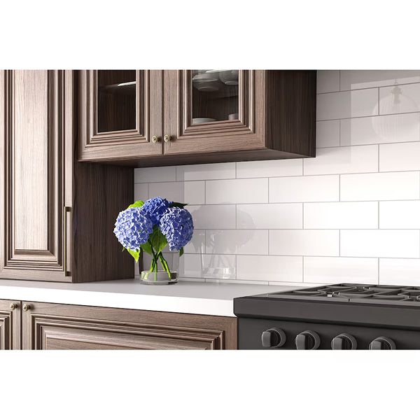 Anatolia Metro White 4-inch x 12-inch Ceramic Gloss Wall Tile