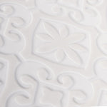 Load image into Gallery viewer, Merola Tile Triplex Valverde White 7-3/4 inch x 7-3/4 inch Ceramic Wall Tile (11.11 sq. ft./Case) – Textured Semi-Gloss Finish