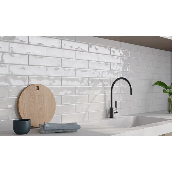 Anatolia Artisan White Gloss 3-inch x 12-inch Wall Tile