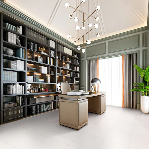 MSI Stone ULC Misty White 12 in. x 12 in. Matte Ceramic Floor and Wall Tile – 12 sq. ft./Case