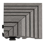Load image into Gallery viewer, Creative Surfaces® 3" x 3" Composite Deck Tile Corner Trim – 4-Pack Slate