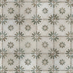 Charger l'image dans la visionneuse de galerie, Carreau de sol et mural en céramique Merola Tile Kings Blume Encaustic Sage 44,78 cm x 44,78 cm (1,02 m²/caisse)