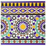 Load image into Gallery viewer, Merola Tile Sevillano Andalusia Cenefa Ceramic Wall Border Tile 7.88 inch Width 7.88 inch Length 11.46 sq ft/case Glossy Patterned Finish
