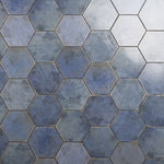 Load image into Gallery viewer, Ivy Hill Tile Mandalay Hex Blue Porcelain Tile – 0.35 inch Thick, 9.13 inch x 10.51 inch, 8.07 sq.ft/Case – Polished Hexagon Finish