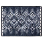 Load image into Gallery viewer, Multy Home 3-ft. x 4-ft. Wikki Tribal Printed Decorative Mat, Navy