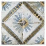 Charger l'image dans la visionneuse de galerie, Merola Tile Kings Marrakech Blue 17-5/8 inch x 17-5/8 inch Matte Textured Ceramic Floor and Wall Tile – 10.95 sq. ft. per Case
