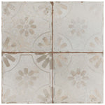 Charger l'image dans la visionneuse de galerie, Carrelage en céramique émaillé Merola Tile Kings Blume, blanc, pour sol et mur, épaisseur 0,39 po, largeur 17,63 po, 10,95 pi²/caisse, finition texturée mate