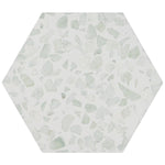 Load image into Gallery viewer, Ivy Hill Tile Fusion Hex Green Terrazzo 9 inch x 10.5 inch Matte Porcelain Floor and Wall Tile 8.07 sq ft per Case Hexagon