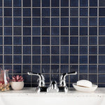 Charger l'image dans la visionneuse de galerie, Merola Tile Celadon Royal Porcelain Mosaic Tile Sample 0.26 inch Thick 11.63 inch x 11.63 inch Glossy