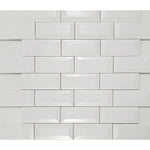 Charger l'image dans la visionneuse de galerie, Matte White 3" x 6" Bevel Subway Tile