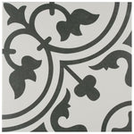 Load image into Gallery viewer, Merola Tile Arte Grey Porcelain Floor & Wall Tile 0.4 inch Thick x 9.75 inch Wide White Square – 10.88 sq. ft./Case, Glazed Satin Finish