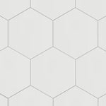 Load image into Gallery viewer, Merola Tile Textile Basic Hex White Porcelain Tile 8.63 inch x 9.88 inch – 11.5 sq. ft. per Case Glossy Stone-Look Finish