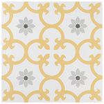 Load image into Gallery viewer, Merola Tile Daria Dandelion 9.75 inch x 9.75 inch Porcelain Floor & Wall Tile – 10.88 Sq. Ft./Case – Satin Finish
