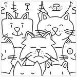 Load image into Gallery viewer, Merola Tile Oh My Cat Porcelain Floor and Wall Tile 9.75 inch x 9.75 inch x 0.4 inch – 10.88 sq. ft./Case, Mixed Textured White Finish