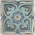 Charger l'image dans la visionneuse de galerie, Merola Tile Mandala Decor Mix 7-7/8 inch x 7-7/8 inch Ceramic Wall Tile 11.29 sq. ft./case – Textured Pattern Finish