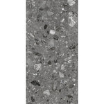 Load image into Gallery viewer, Grizzly Surfaces Modern Terrazzo Black Matte 12 inch x 24 inch Porcelain Floor and Wall Tile 11.63 sq ft per Case Cement Look