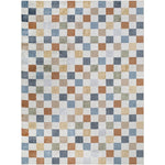 Load image into Gallery viewer, Jules Checkered Denim Area Rug
