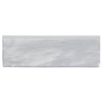 Charger l'image dans la visionneuse de galerie, Ivy Hill Tile Amagansett Blue Ceramic Wall Bullnose Tile 2.55 inch Width 7.87 inch Length Satin Finish 1 sq ft/case
