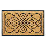 Load image into Gallery viewer, Home Decor Inc. 24-inch x 36-inch Rubber Backed Natural Floral Coir Outdoor Doormat