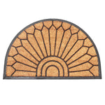 Load image into Gallery viewer, Home Decorators Collection Half Moon Coir/Rubber 23x35-inch Black Mat