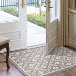 Load image into Gallery viewer, Multy Home Jinnah Grey Printed Decorative Mat – 3 x 4 ft, Non-Slip, Indoor