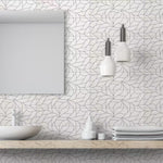 Charger l'image dans la visionneuse de galerie, Modamo Brooklyn Décor, carreau de mur en céramique blanc brillant avec noir, 12 pouces x 36 pouces (14,53 pieds carrés/boîte)