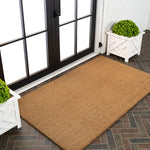 Load image into Gallery viewer, JONATHAN Y Peater Classic Casual Commercial Natural Coir Light Brown 3 ft. x 6 ft. Doormat