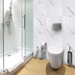 Load image into Gallery viewer, Jeffrey Court Fawn White 10 inch x 20 inch Gloss Subway Ceramic Wall Tile – 10.634 sq. ft. per Case, Marble Look Glossy Finish