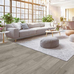 Load image into Gallery viewer, Duraclic Vinyl Flooring Interlocking Planks 6.5 mm Thick x 7.1 inch Wide x 48 inch Length – Riverstone Oak (18.91 sq ft/Carton)